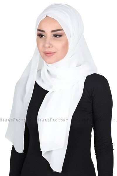 Joline - Hijab Chiffon Premium Blanquecino