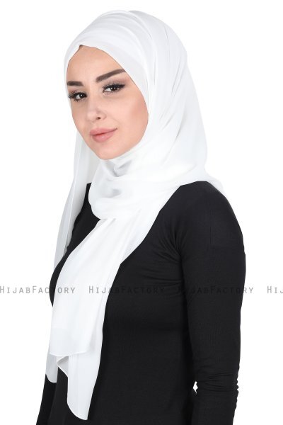 Joline - Hijab Chiffon Premium Blanquecino