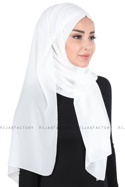 Joline - Hijab Chiffon Premium Blanquecino