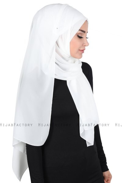 Joline - Hijab Chiffon Premium Blanquecino