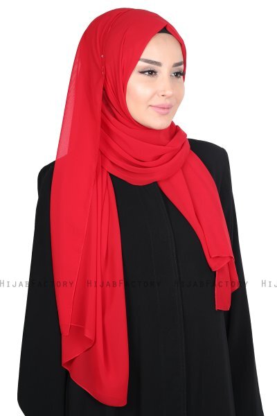 Joline - Hijab Chiffon Premium Rojo