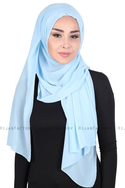 Joline - Hijab Chiffon Premium Azul Claro
