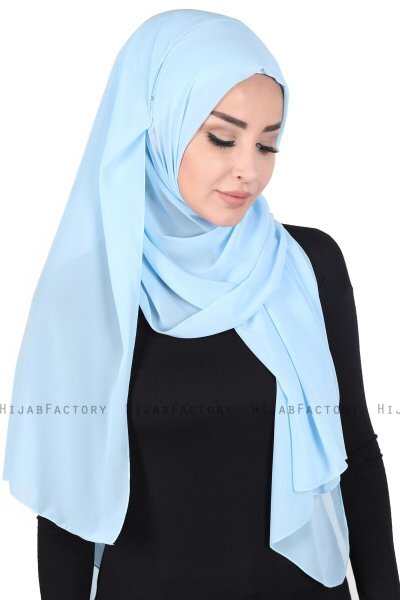 Joline - Hijab Chiffon Premium Azul Claro