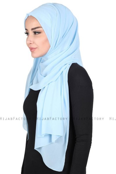 Joline - Hijab Chiffon Premium Azul Claro
