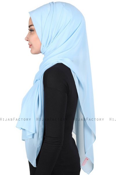 Joline - Hijab Chiffon Premium Azul Claro