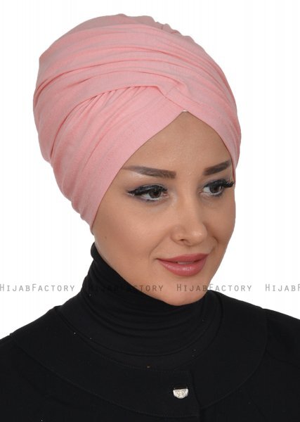 Fiona - Turbante De Algodón Rosa De Antaño - Ayse Turban