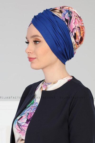 Fiona - Turbante De Algodón Azul Nature
