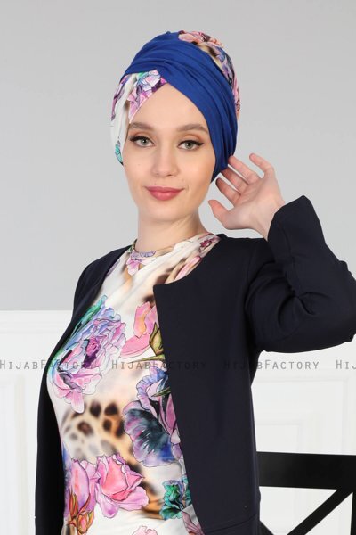 Fiona - Turbante De Algodón Azul Nature