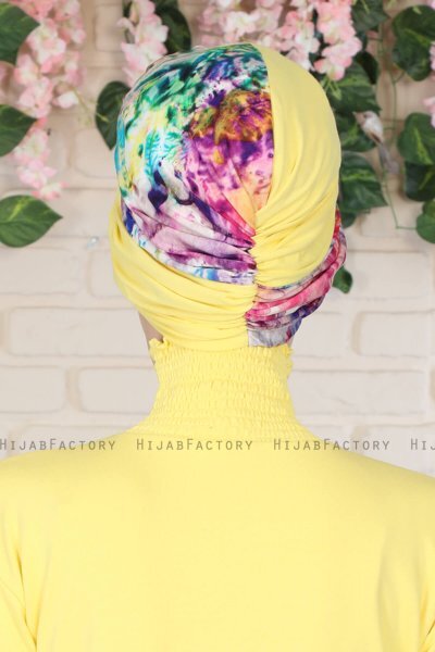 Fiona - Turbante De Algodón Yellow Paint