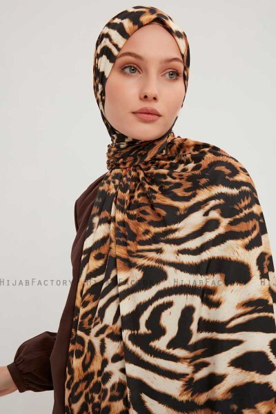 Ayten - Hijab Estampada Marrón