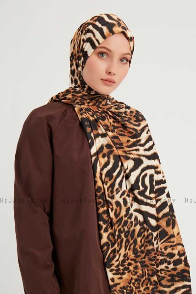 Ayten - Hijab Estampada Marrón