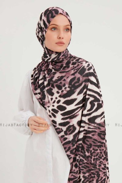 Ayten - Hijab Estampada Púrpura