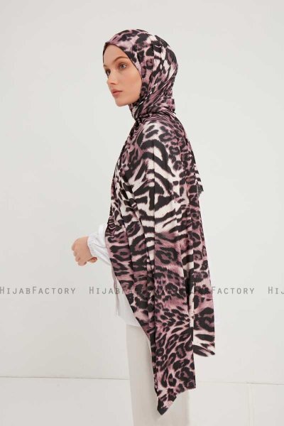 Ayten - Hijab Estampada Púrpura