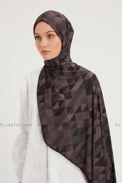 Banou - Hijab Estampada Púrpura
