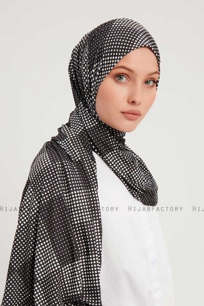Nurgul - Hijab Estampada Negro