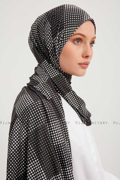 Nurgul - Hijab Estampada Negro