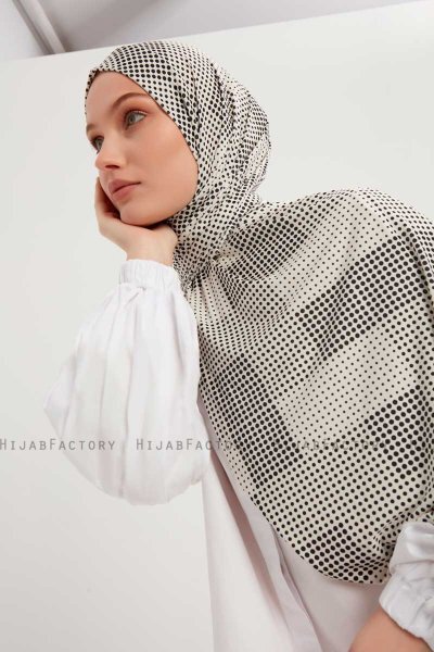 Nurgul - Hijab Estampada Gris Claro