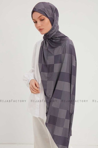 Nurgul - Hijab Estampada Púrpura