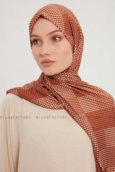 Nurgul - Hijab Estampada Marrón