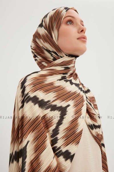 Tansu - Hijab Estampada Marrón