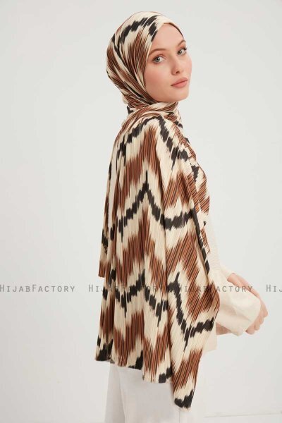 Tansu - Hijab Estampada Marrón