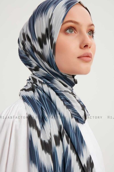 Tansu - Hijab Estampada Azul Marino