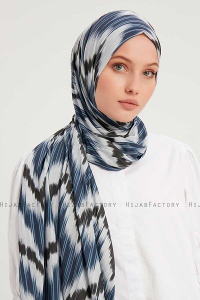 Tansu - Hijab Estampada Azul Marino