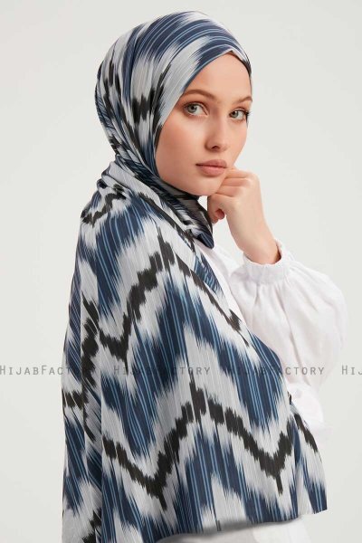 Tansu - Hijab Estampada Azul Marino
