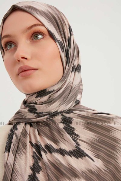 Tansu - Hijab Estampada Marrón Claro