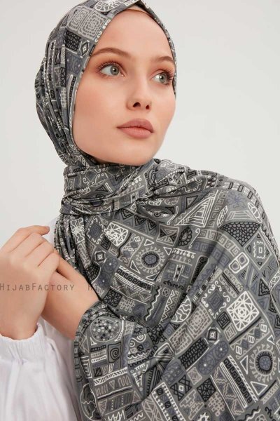 Gulya - Hijab Estampada Gris