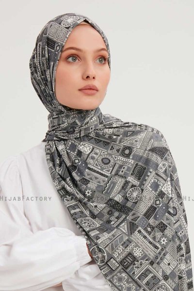Gulya - Hijab Estampada Gris