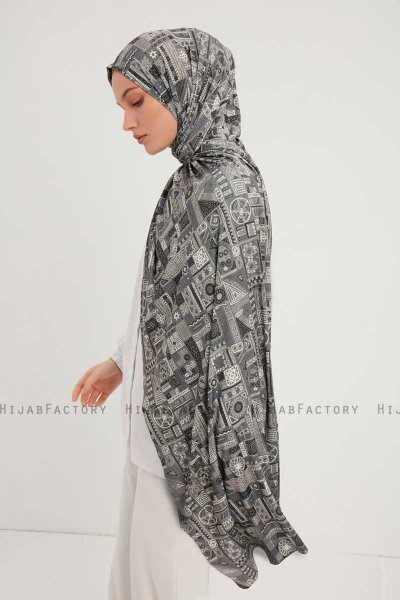 Gulya - Hijab Estampada Gris
