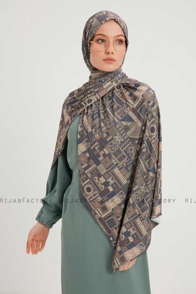 Gulya - Hijab Estampada Burdeos