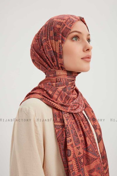 Gulya - Hijab Estampada Ladrillo