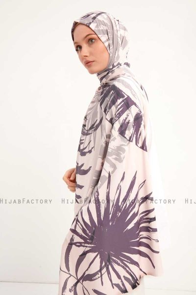 Ezmeray - Hijab Estampada Púrpura