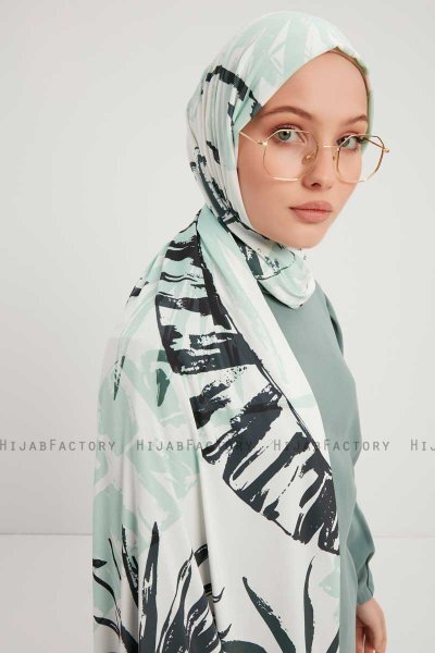 Ezmeray - Hijab Estampada Verde Claro