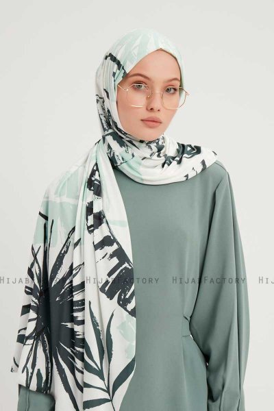 Ezmeray - Hijab Estampada Verde Claro
