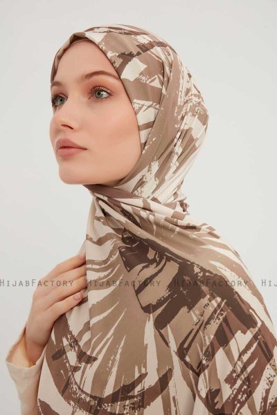 Ezmeray - Hijab Estampada Taupe