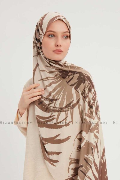 Ezmeray - Hijab Estampada Taupe