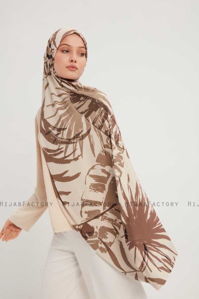Ezmeray - Hijab Estampada Taupe