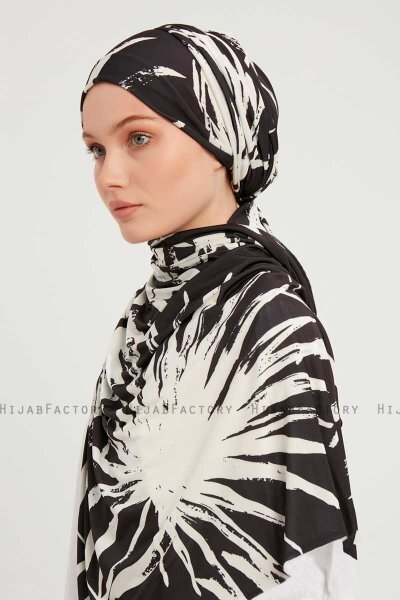 Ezmeray - Hijab Estampada Negro