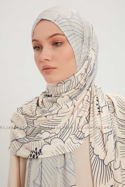 Fadime - Hijab Estampada Azul