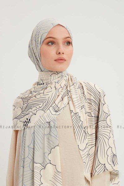 Fadime - Hijab Estampada Azul