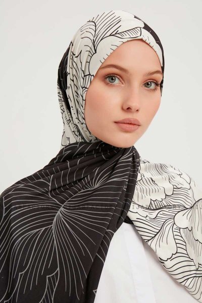 Fadime - Hijab Estampada Blanco