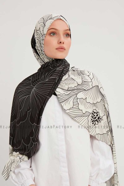 Fadime - Hijab Estampada Blanco