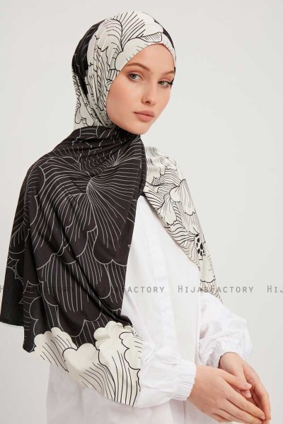 Fadime - Hijab Estampada Blanco