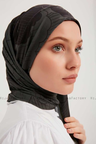 Fadime - Hijab Estampada Negro