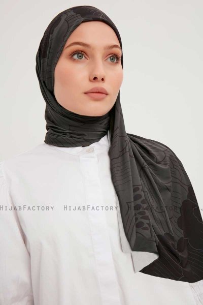Fadime - Hijab Estampada Negro