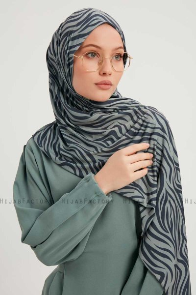 Hafiz - Hijab Estampada Azul Marino