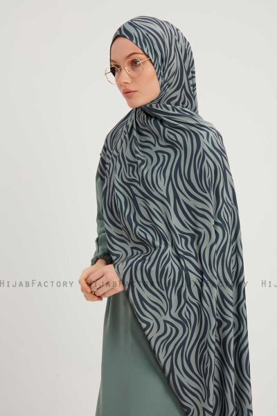Hafiz - Hijab Estampada Azul Marino
